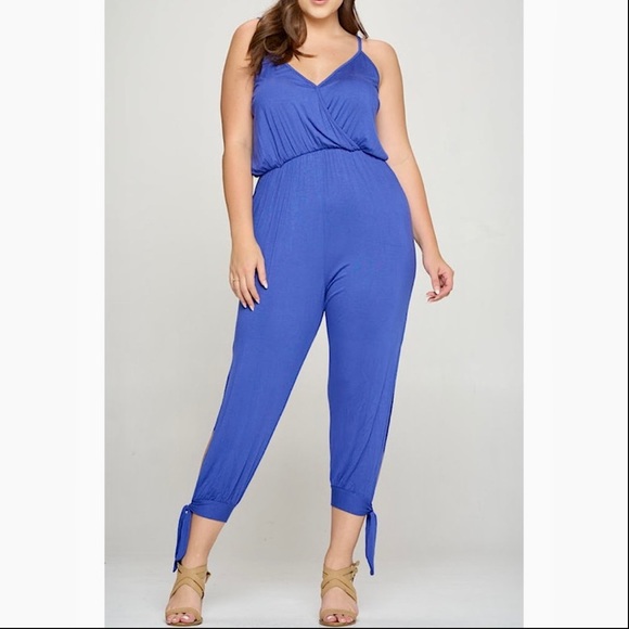 Pants & Jumpsuits Plus Size Split Leg Jumpsuit Poshmark